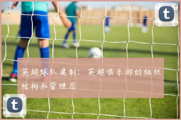 英超球队建制：英超俱乐部的组织结构和管理层